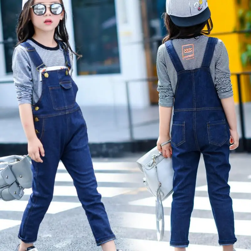 Fashion Casual 2017 Spring Fall Baby Jumpsuits Girls Overalls Girl