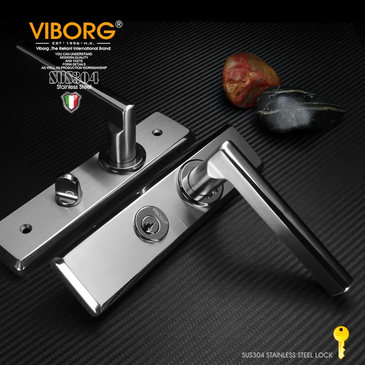 VIBORG Deluxe 304 из нержавеющей стали с ключом безопасности уединение спальни гостиной вход врезной замок для двери рычаг замок набор