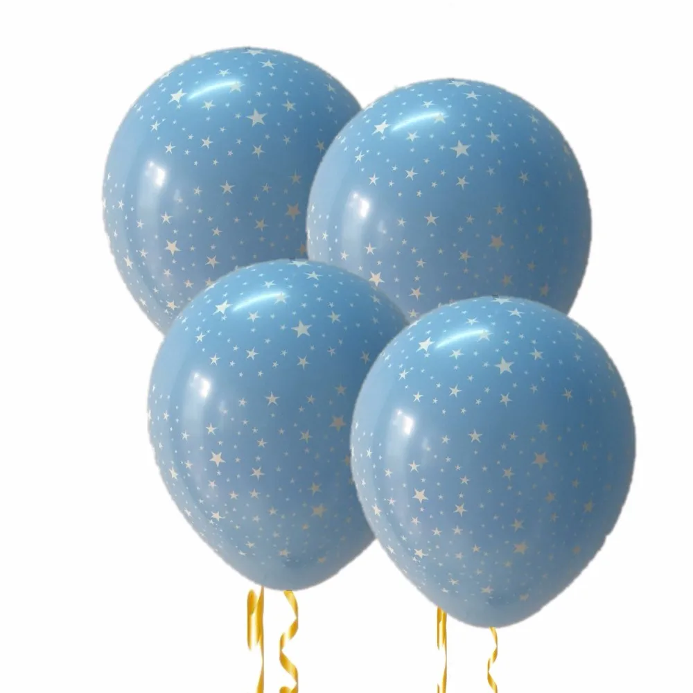 10 шт. 12 дюймов небесно-голубой Звездный шар для мальчика подарок на день рождения украшения латексные шары, гелий надувной шар для праздника