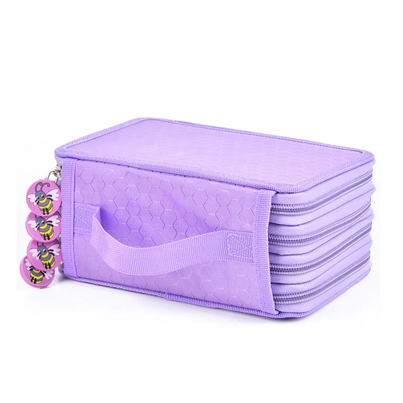 Caixa de Papelaria Esboço Escola Lápis Case Buracos Penalidade Grande Zíper Caneta Bolsa Quatro Multi Camadas Menino Meninas Conjunto 72 15 Material escolar e de escritório