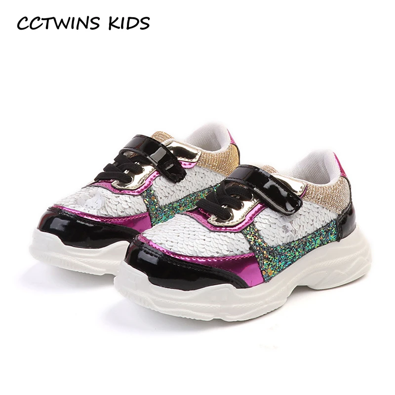 

CCTWINS KIDS 2018 Autumn Fashion Glitter Children Shoe Baby Brand Sport Trainer Girl Casual Sneaker Toddler FS2334