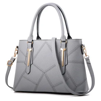 Женская сумка, модные повседневные женские сумки, роскошные сумки, дизайнерские сумки через плечо, новые сумки для женщин, и большая ВМЕСТИТЕЛЬНОСТЬ - Цвет: Серый