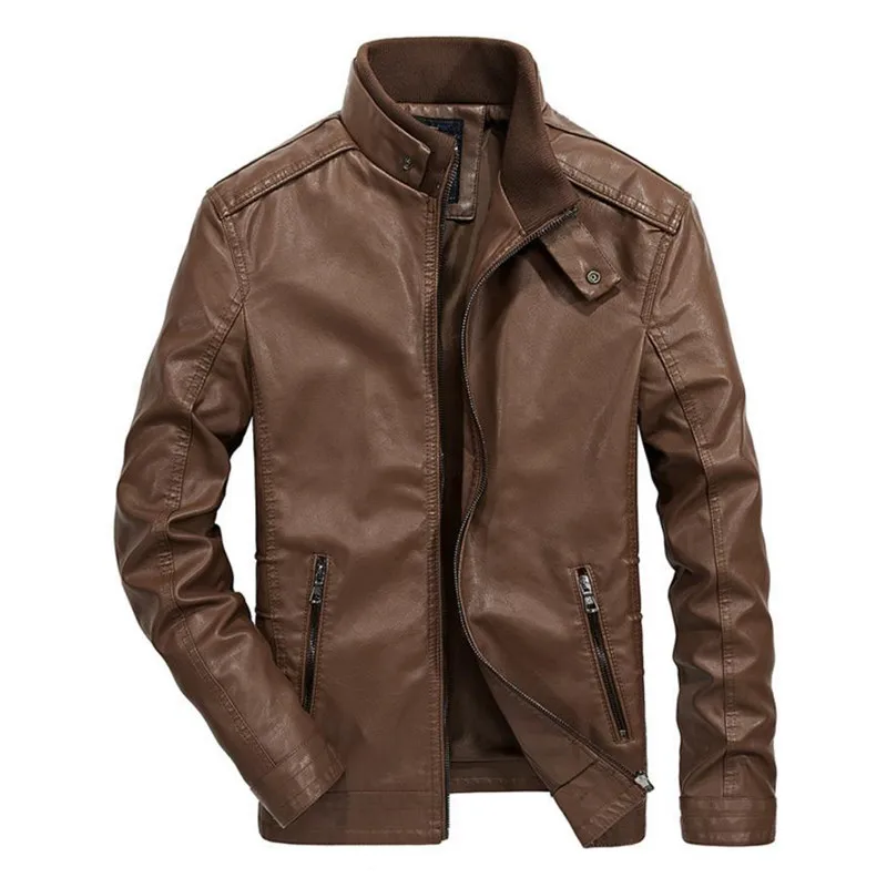 camel Veste Printemps Manteau Casual 2018 Hommes Noir Femme Bombardier PU Cuir Manteau Epaisse Longue Veste Fausse