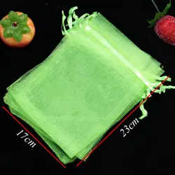 500 шт./лот светло-зеленый подарок с ювелирными изделиями и органзой сумки 17x23 cm упаковочные мешки на шнурке свадьба конфеты подарок сумки и