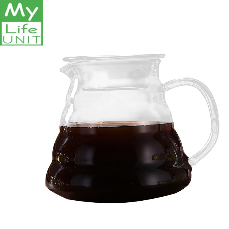 MyLifeUNIT 600 ML Glass Coffee Pots Decanter Drip Coffee Carafe with