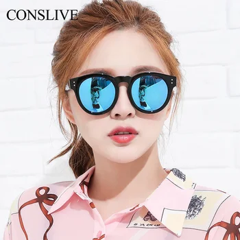 

2019 Original Dark Black Blue Mirror Sunglasses Women UV 400 Men Round Sun Glasses Polarized Unisex Driving Shades