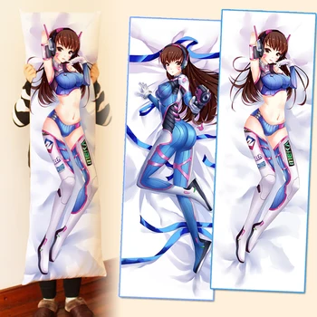 

Amellor Anime Overwatches OW Dva Mei Tracer Mercy Sombra Sexy pillow Covers 3D Double-sided Bedding Hugging Body pillowcase GIFT