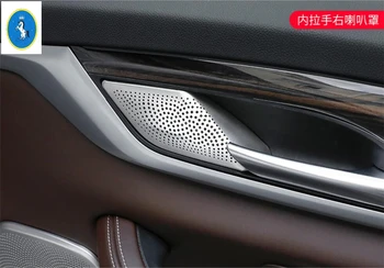 

Yimaautotrims Rear Door Handle Speaker Audio Cover Trim Fit For BMW 5 Series G30 530I 2017 2018 2019 2020 / Stainless Steel
