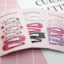 6 шт., новинка, милые Мультяшные металлические цветные зажимы в виде животных для девочек, шпильки заколка для волос, детские головные уборы, аксессуары для детей