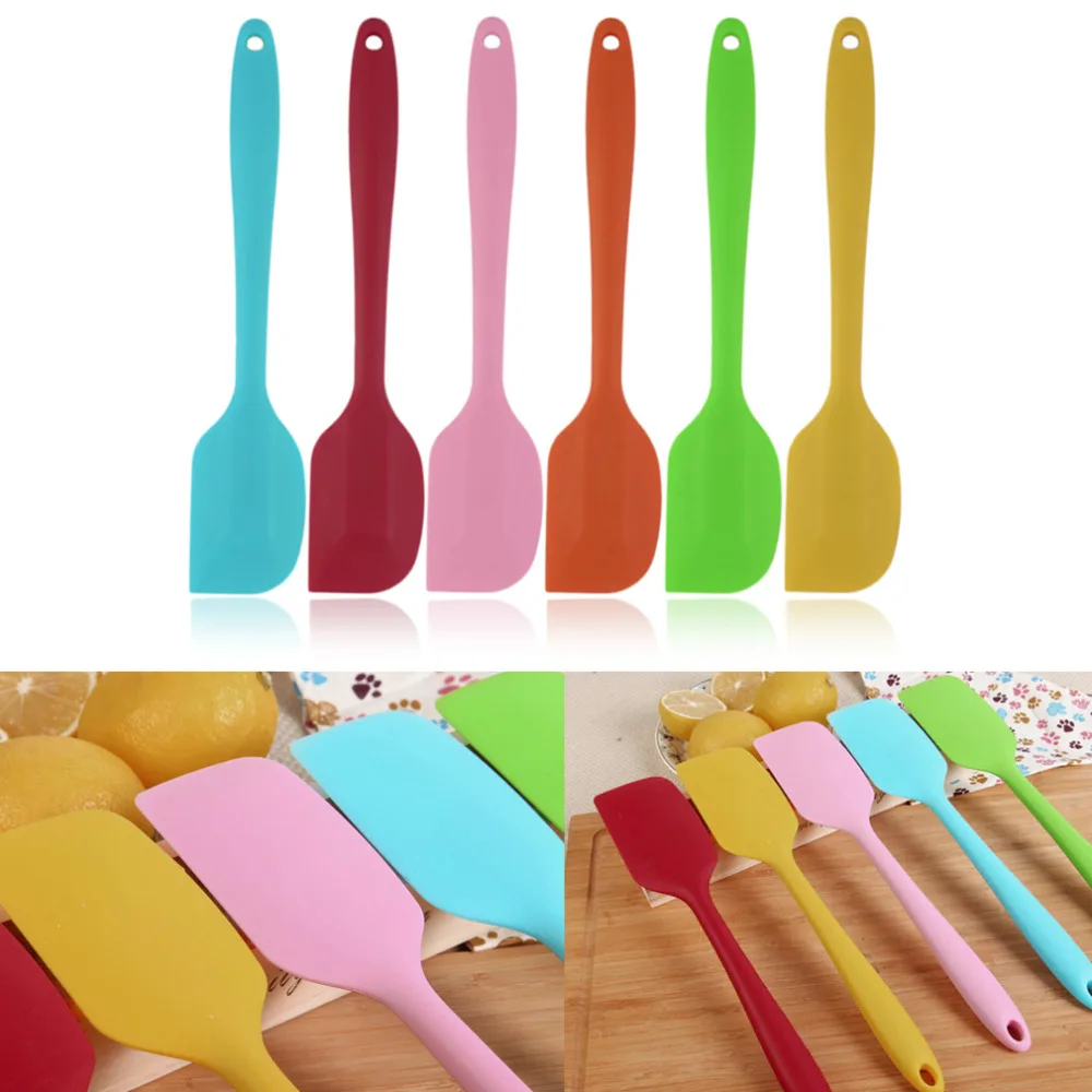  Hot Silicone Cake Cream Spatula Kitchen Mixing Scraper Brush Butter Tool Popular New