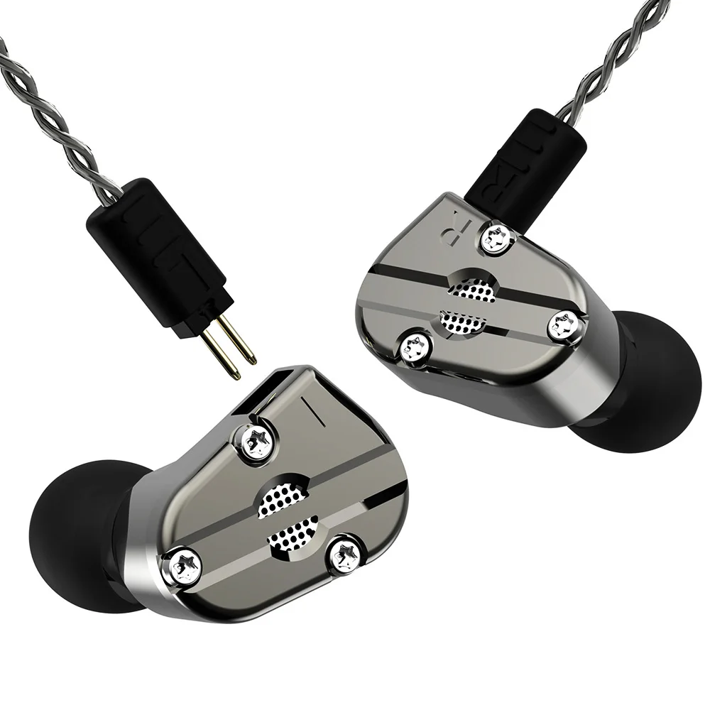 Гибридные наушники вкладыши QT5 1DD + 1BA Hi Fi DJ монитор гарнитура для AS10 ZS10 ZST ZSN C10 C16 V80