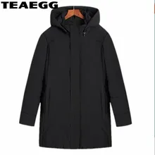 TEAEGG плюс Размеры L-8XL зимнее пальто человек одежда парка Homme черный темно-хлопка-ватник с капюшоном Для мужчин Куртки Manteau Hiver AL1396
