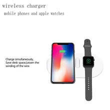 zaiyou Qi Wireless Fast Charger for Apple Watch and iPhone X 8 8 PlusSamsung S9 S8 note 7 8 FastWireless usb Pad Phone Adapter