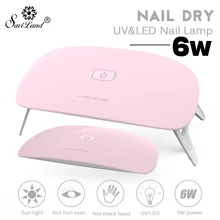 Saviland УФ светодиодный светильник Сушилка для ногтей мини-лампа с USB 6 Вт лак для ногтей портативный usb-кабель для женщин домашнего использования гель для ногтей полировальные сушилки инструменты