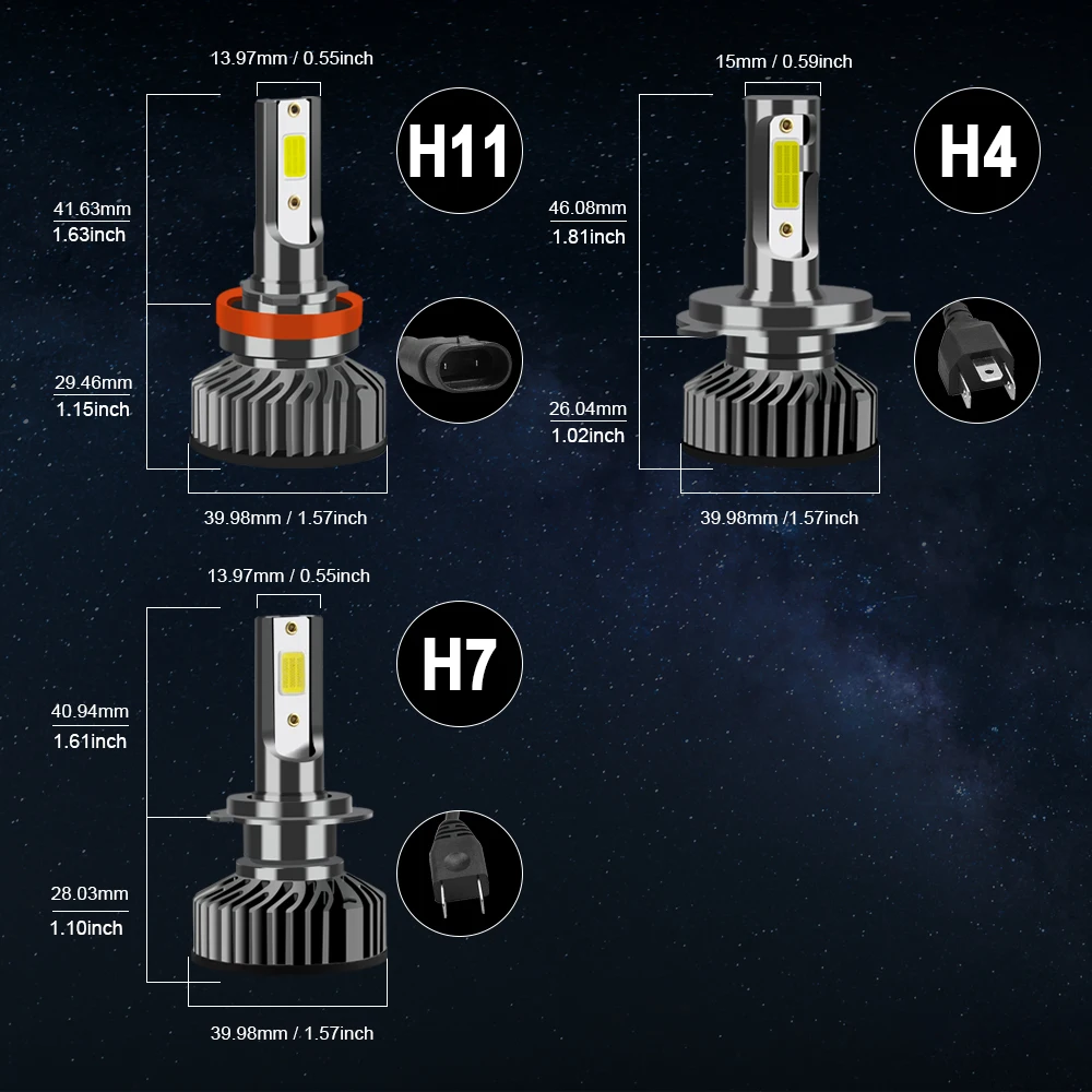 Мини H7 светодиодный H4 Автомобильные фары H11 H3 9005 HB3 9006 HB4 9012 2 шт. 60 Вт 10000Lm автомобили светодиодный освещения замена лампы 6000K 12V BJ