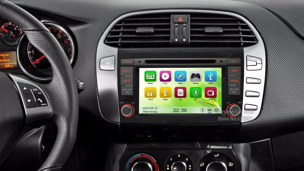 Perfect Touch Screen Car DVD Player For Fiat Bravo 2007 2008 2009 2010 2011 2012 2013 2014 Radio Ipod BT 3G WIFI GPS Navigation System 5