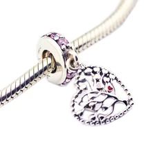 DIY бусины для изготовления ювелирных изделий из стерлингового серебра-ювелирное дерево любви Висячие бусины Подвески Серебро 925 Berloque Perles для женщин