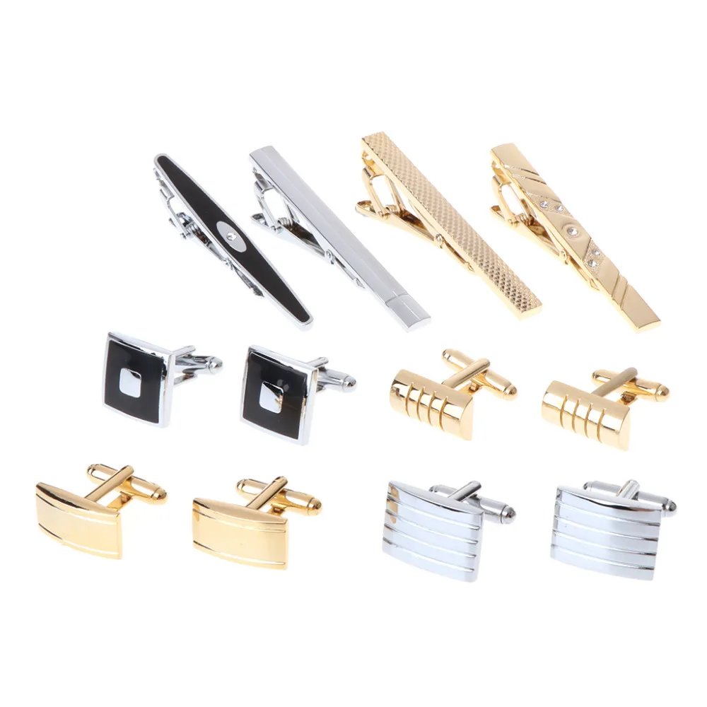 mens tie clip and cufflinks