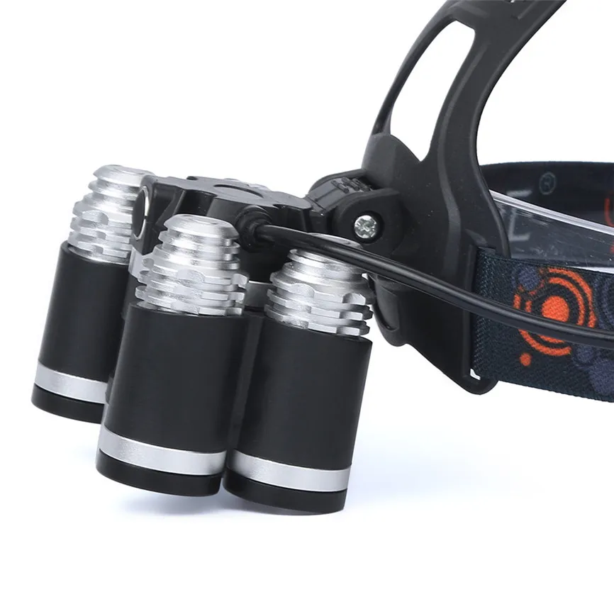 Светодиодный налобный фонарь T6 35000 лм 5X CREE XM L перезаряжаемый 18650 дорожный 85*35*47