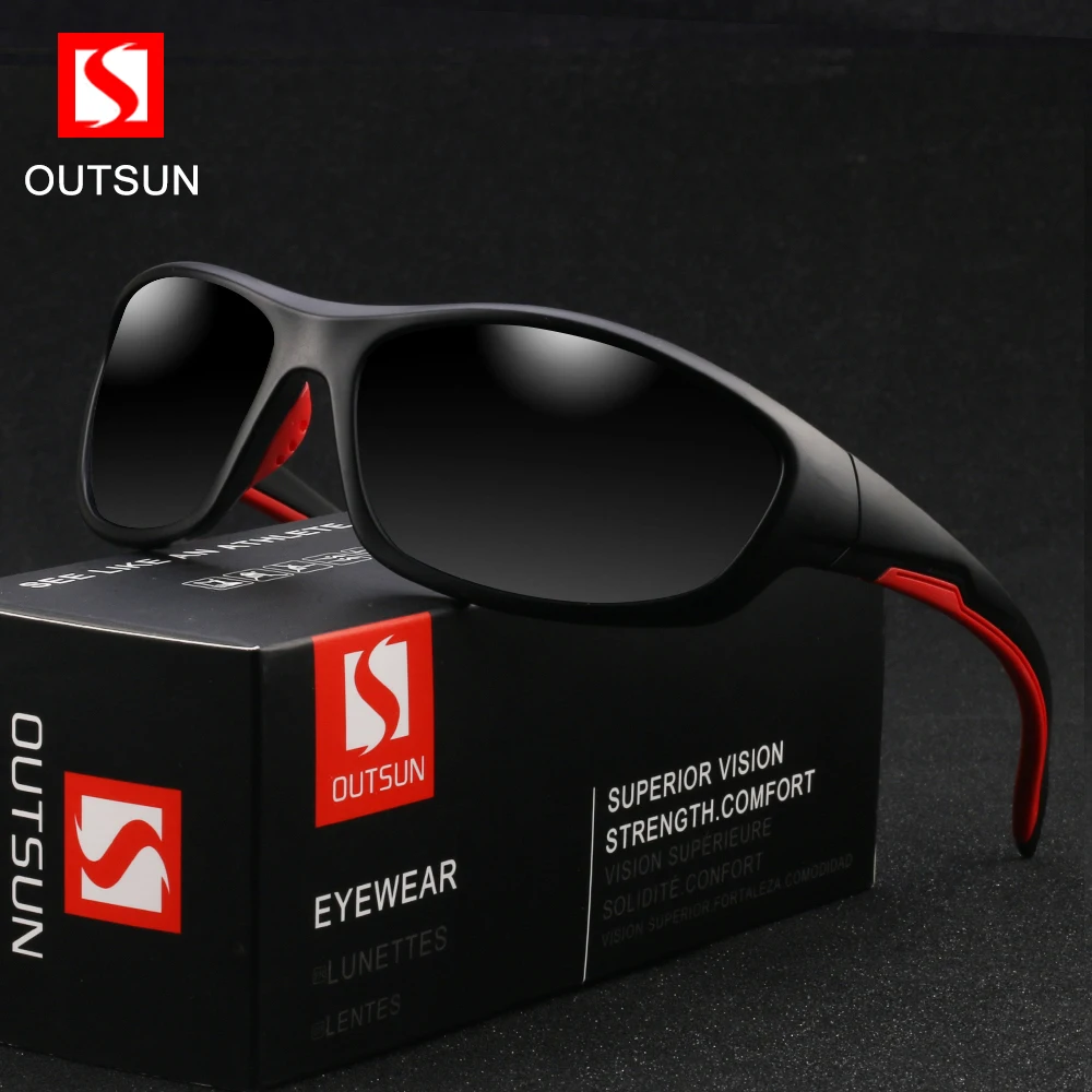 

OUTSUN Brand Design Polarized Sunglasses Men Women Driver Shades Male Vintage Sport Sun Glasses Spuare Mirror Summer UV400 OS092