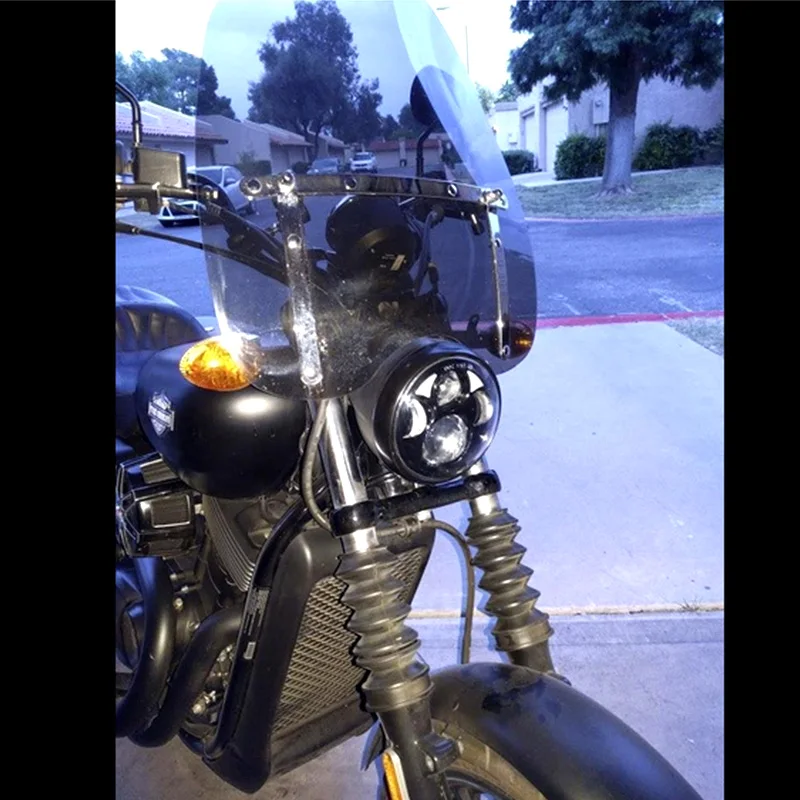  Motorcycle 5-34 5.75 Round LED Projection Daymaker Headlight DRL for Harley Davidson Headlamp  (9)