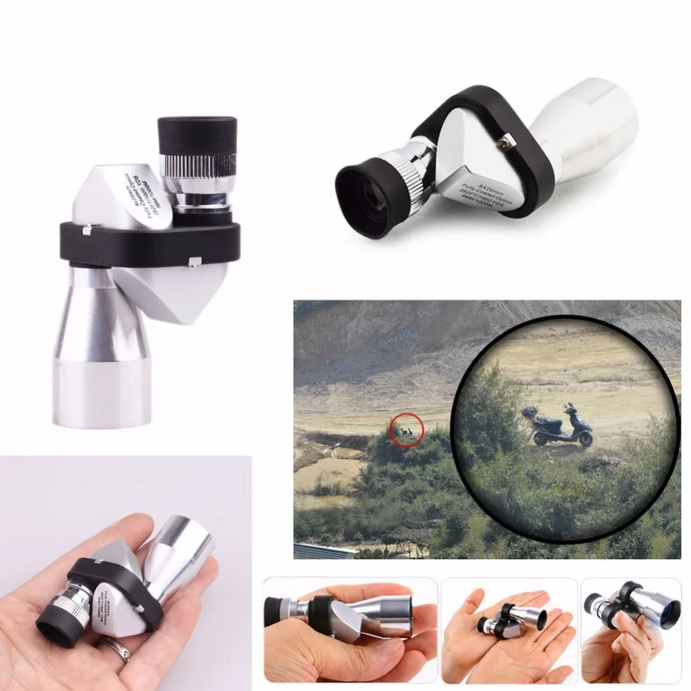 

Mini Pocket 8x20 HD Corner Optical Monocular Telescope Eyepiece for Outdoor Camping Hiking Modern design