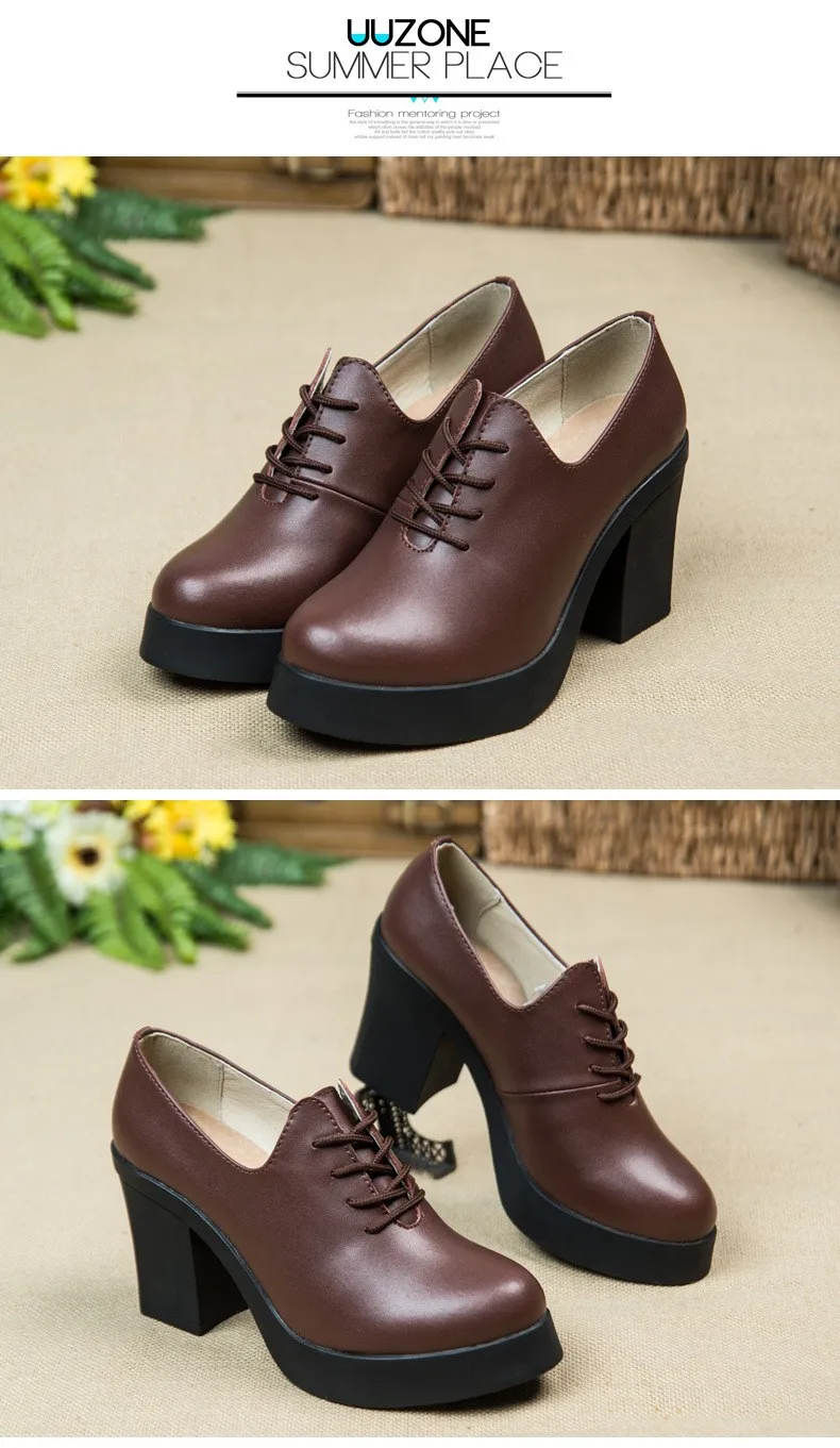 Высокое качество Британский стиль Натуральная кожа туфли на каблуках 4 цветов оксфорд обувь для женщин, босоножки, досуг обувь
