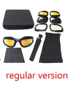 Поляризованные очки C5 пустынный шторм солнцезащитные очки 4 линзы уличные очки тактические очки Защита глаз для страйкбола UV400 очки - Цвет: regular version