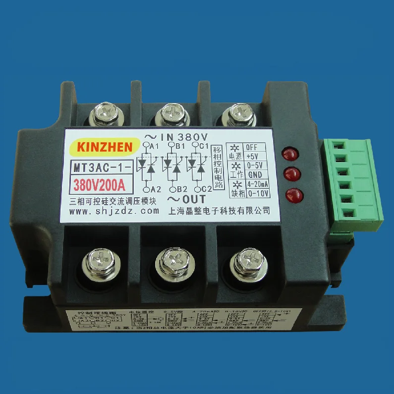 

Fully Isolated Three-phase Integrated Thyristor AC Voltage Regulator Module MT3AC-1-380V200A