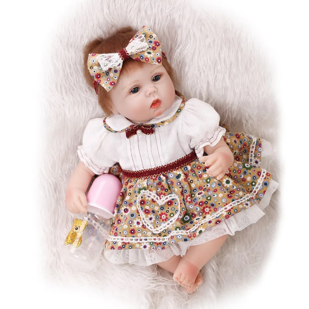 

DollMai adorable premie reborn babies girl dolls toys 18"40cm silicone reborn baby doll lifelike babies alive doll kids toys
