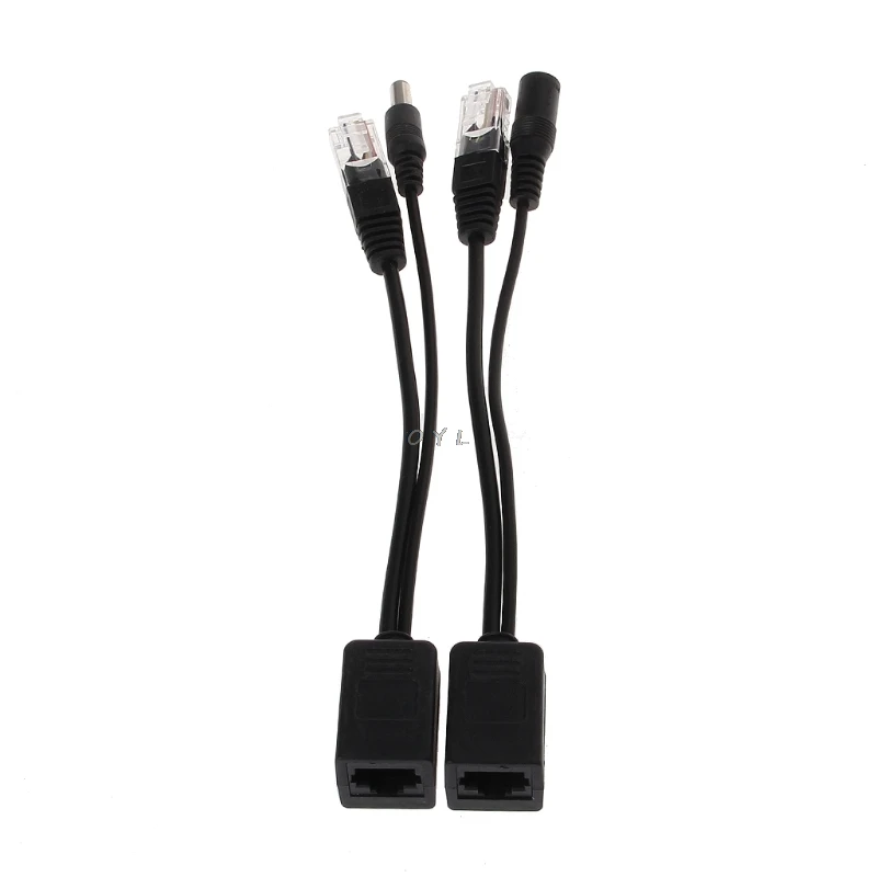 RJ45 Injector POE Splitter Adapter Cable Kit Passive Power Over Ethernet 12-48V RJ45 Injector POE Splitter Adapter Cable Kit Passive Power Over Ethernet 12-48V