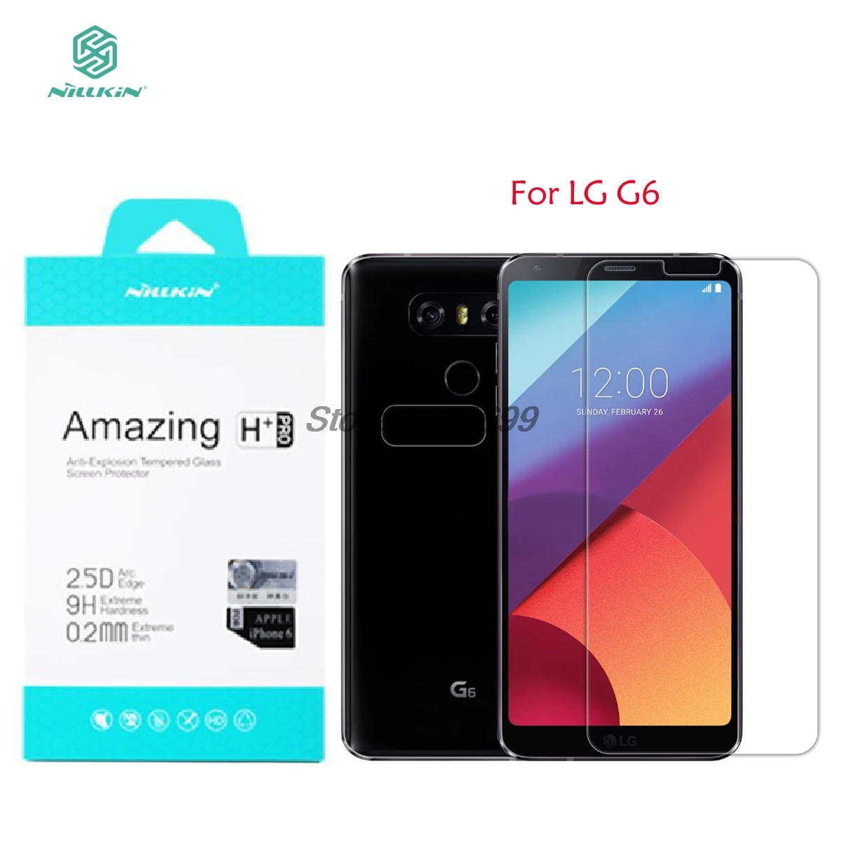 

sFor LG G6 Tempered Glass Nillkin Amazing H+PRO Anti-Explosion Screen Protector For LG G6 With Original Packaging