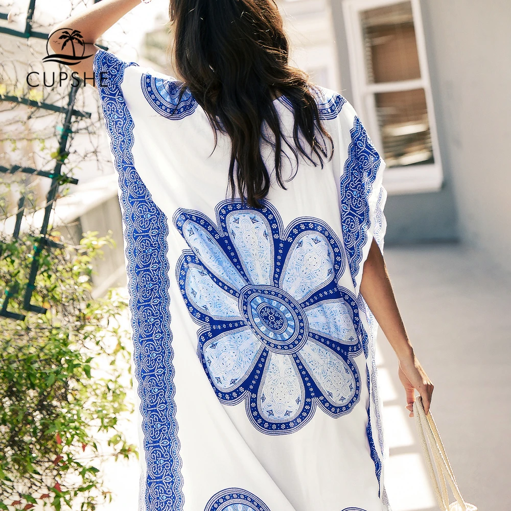CUPSHE Exotic Sol Maxi Cover Up 2020 женское повседневное длинное платье пляжные купальные