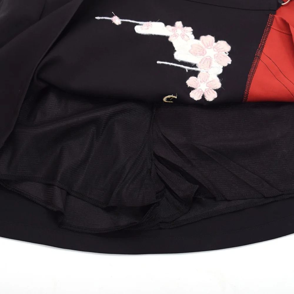 Женский комплект из футболки и юбки в японском стиле, милый черный ...