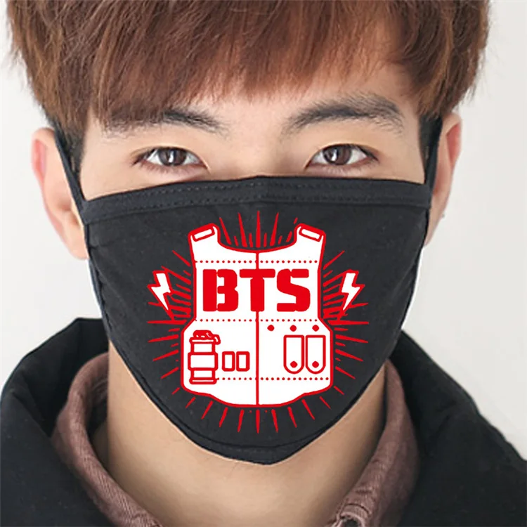

2018 new Black Anti-Dust Cotton Mouth Mask kpop BTS Bangtan Boys collective Masks k-pop BTS Face mouth-muffle face respirator