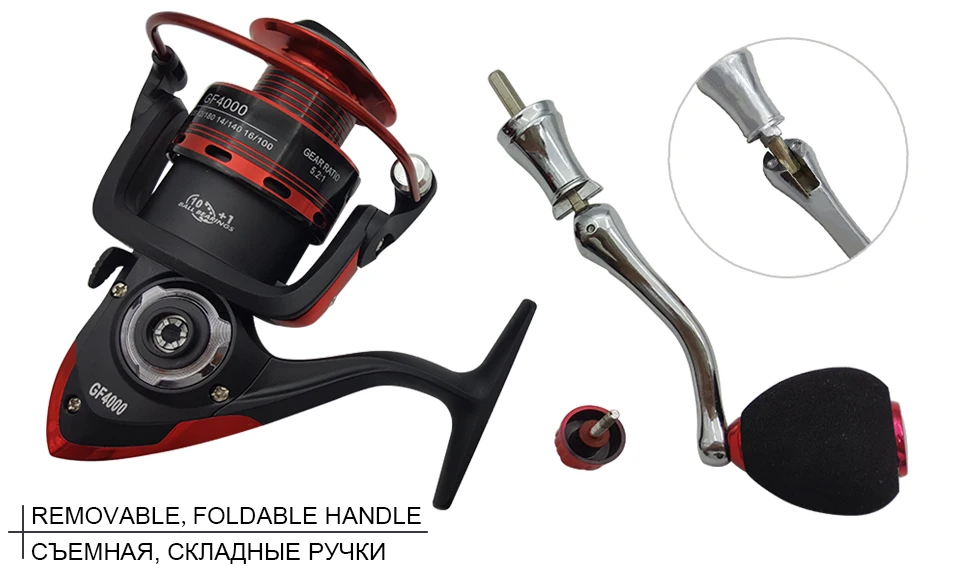 K8356 11BB 5.21 Fishing Spinning Reel GF1000~GF6000 Carp Fishing Reel Metal Line Cup Left-Right Handle Saltwater Fishing Reel_07