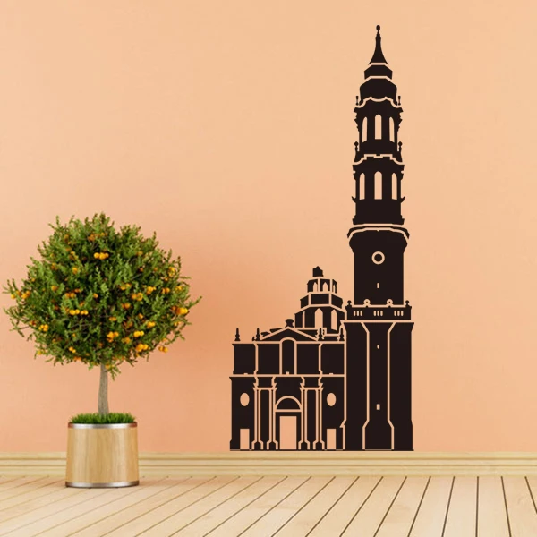 Catedral Del Salvador Zaragoza Skyline Globe Earth Country Wall Vinyl