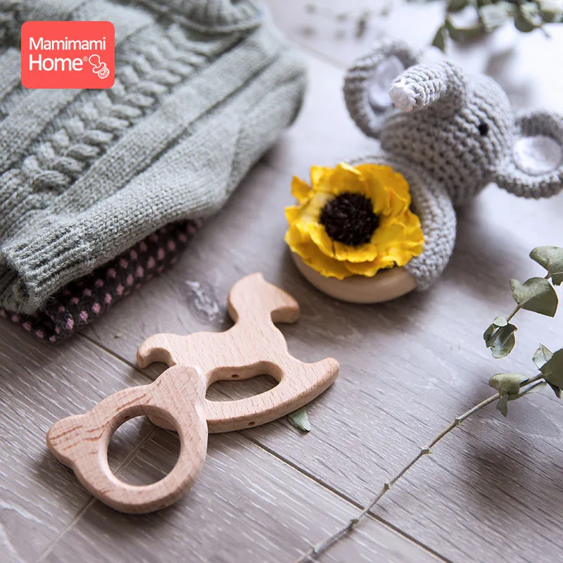 Mamihome 20 шт. детские деревянные животных Прорезыватель для зубов с отверстиями из