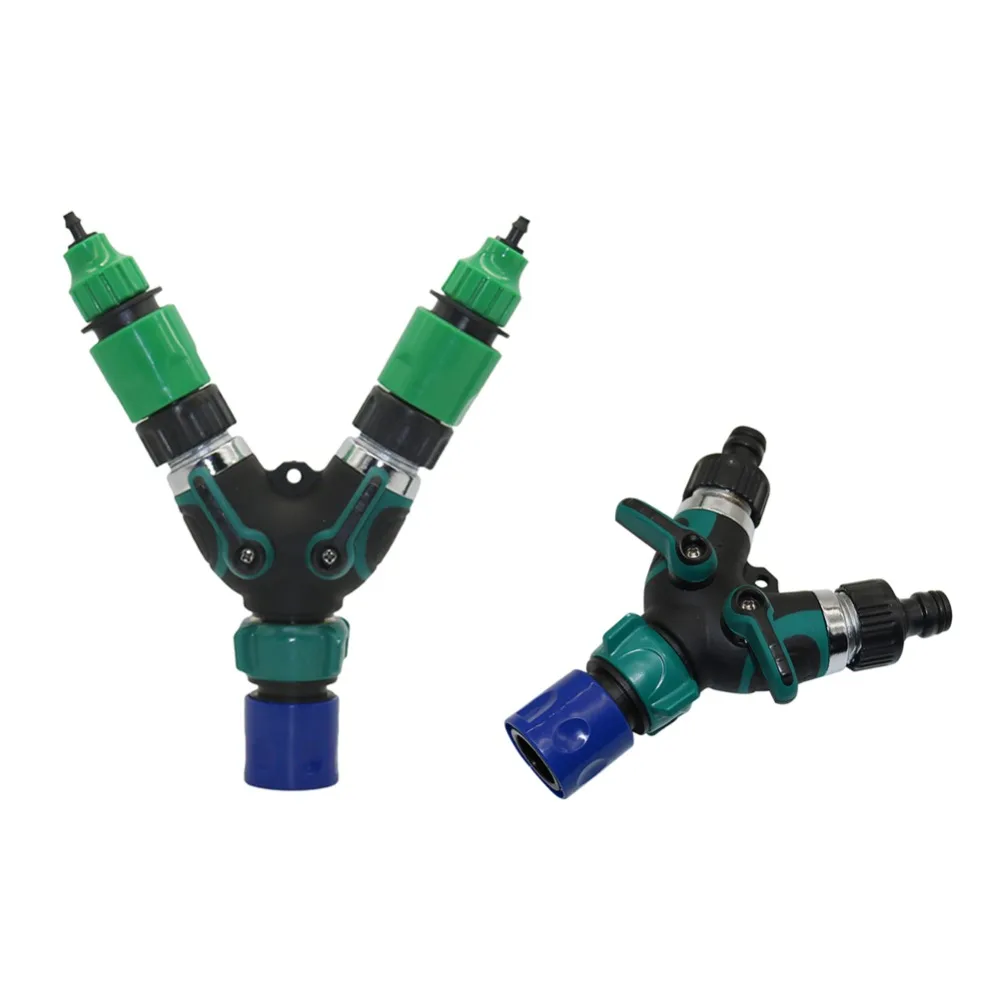 3/4" American Standard thread Y Valve with Quick Connectors Garden Irrigation Pipe Adapter Fitting Kit 1 Set | Дом и сад