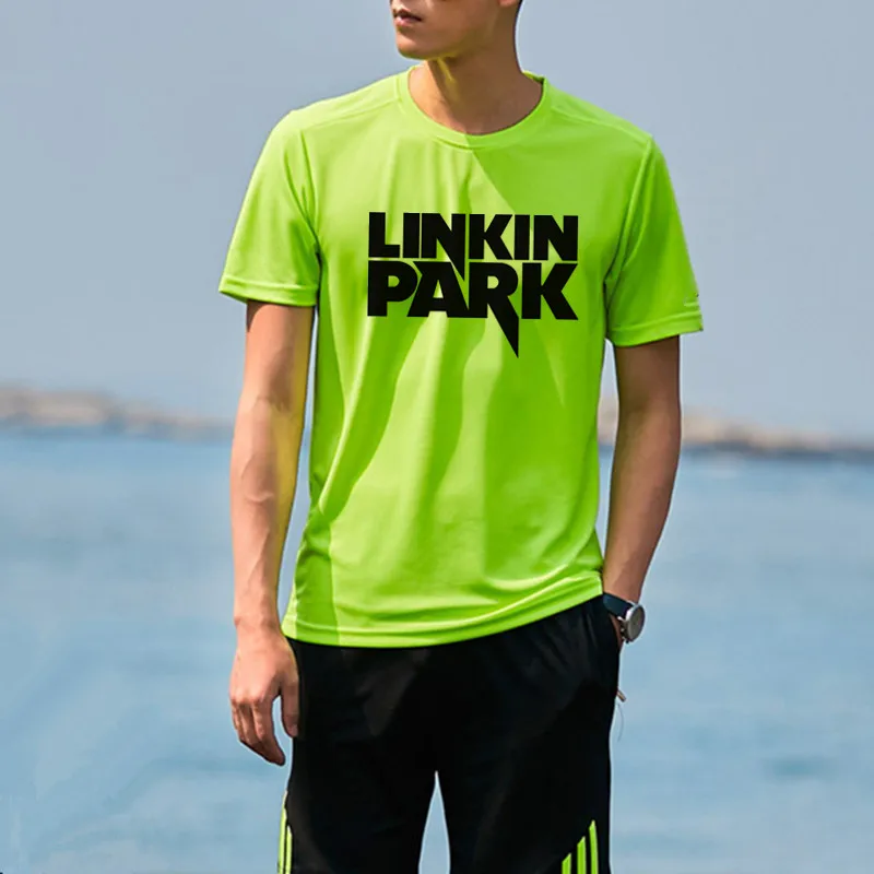 

New Fashion Men T Shirts Short Sleeve Casual Tees LINKIN PARK Summer T-Shirt Men Quick Dry Tshirt Male Cool Tops