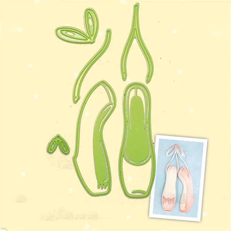 

GJCrafts Ballet Shoes Dies Metal Cutting Dies 2019 for Card Making Scrapbooking Making Craft Embossing Cuts Stencil Frame DieCut