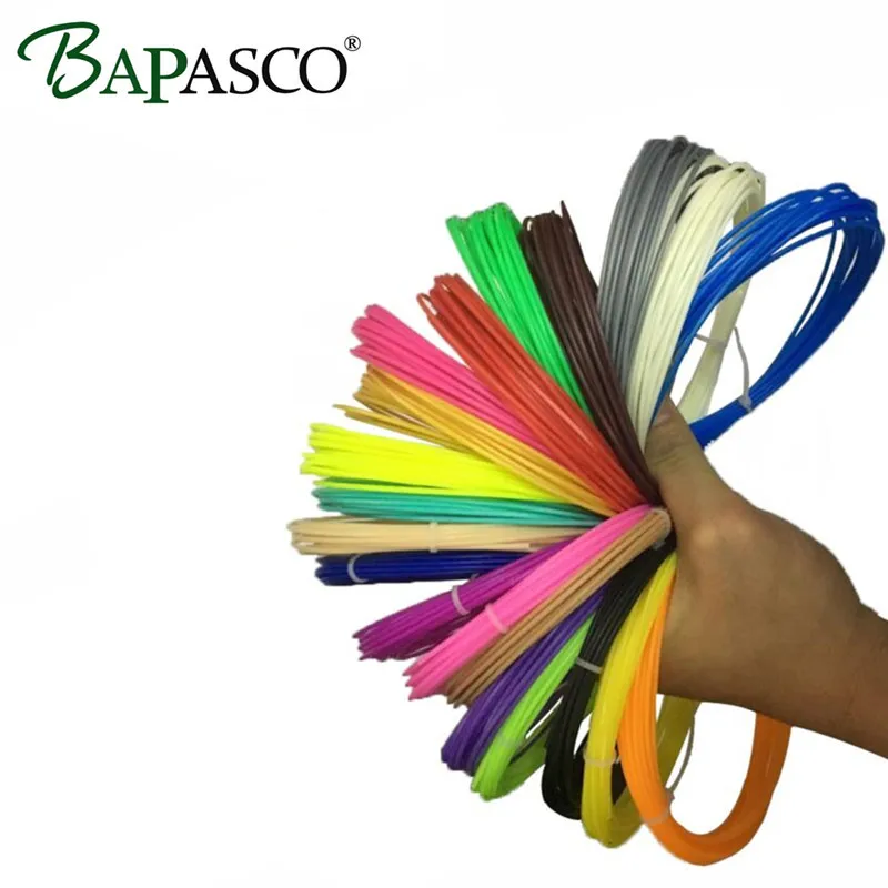 

New Original BAPASCO 10 Color Or 15 Color or 20 Color/Set ABS Filaments 1.75mm Supplies For 3D Pen And 3D Printer 5 Meter/Color