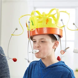 Brinquedos novidades para crianças, chapéu com coroa rotativa, chow, brinquedos de jogo, lanches, comida, festa, jogar com amigos, presentes engraçados