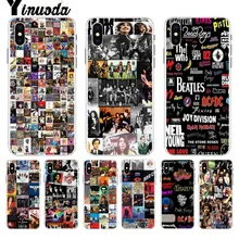 Yinuoda классический рок-н-ролл альбомы коллаж от роскошный модный чехол для телефона для iPhone 8 7 6 6S Plus X XS max 5 5S SE XR