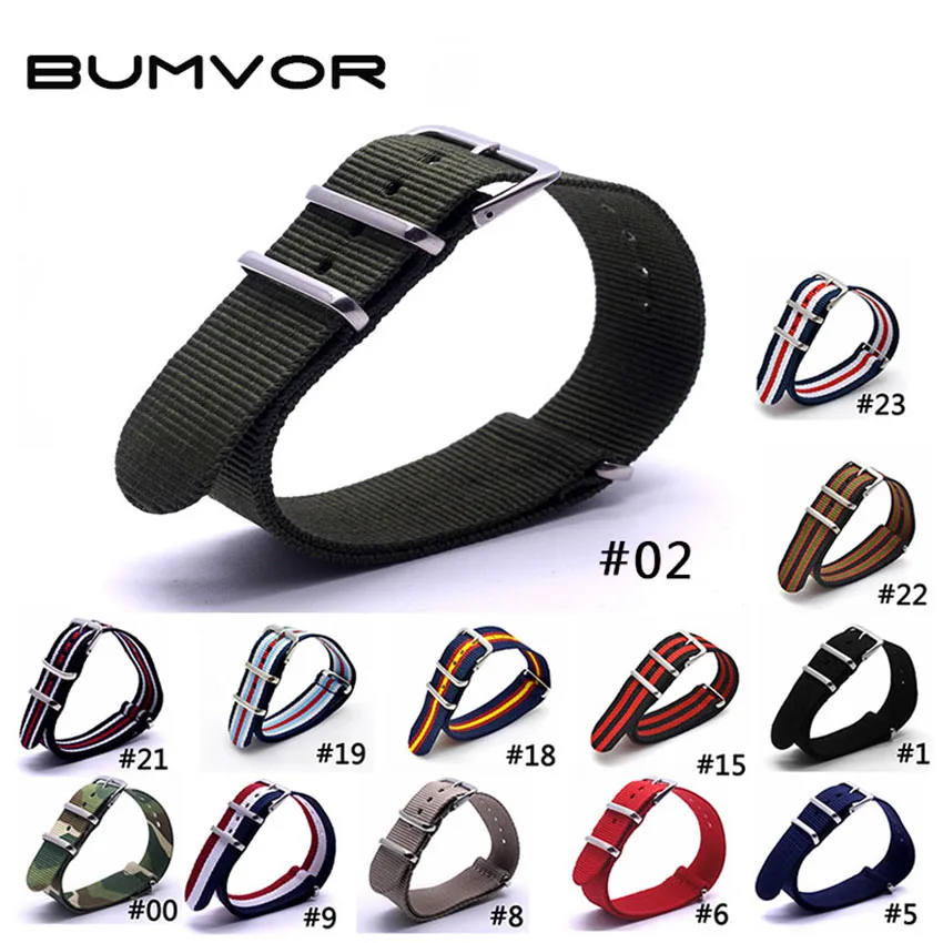 

Code 102-131,2016 Nato Nylon Strap 20mm WatchBand Bracelet Zulu Strap 20Mm Wristwatch Band Buckle Fabric strap on for hours