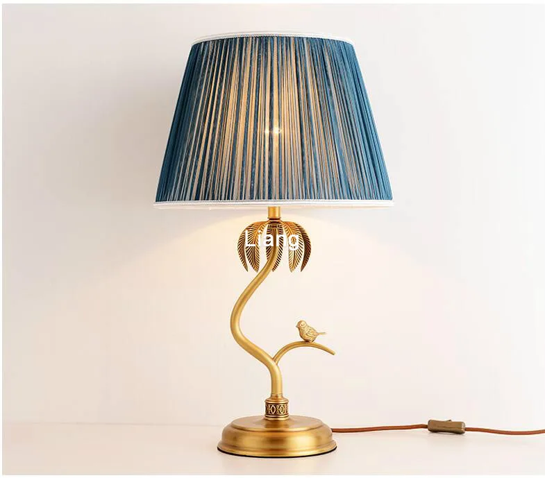 European Modern Copper Table Lamp Luxury Crystal Table Lamp European