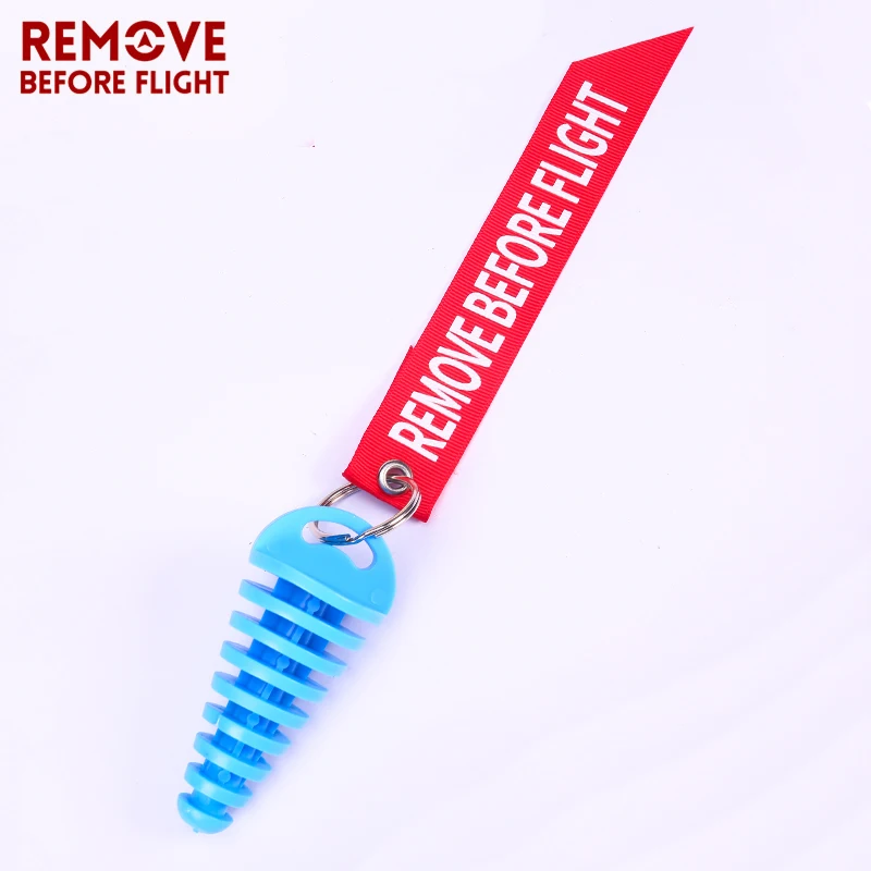 exhaust pipe plug remove before flight tag-blue