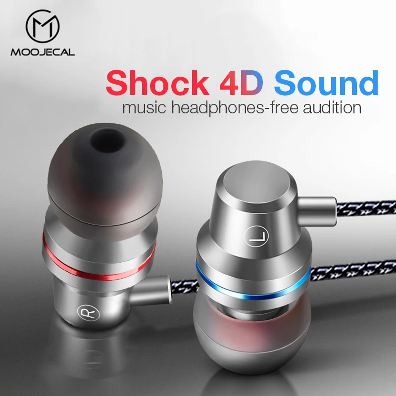 

MOOJECAL In-ear Wired Earphone For Mobile Phone Earphones 5 Colors 3.5mm In Ear Sport Micro Earphone For iPhone Xiaomi With Mic