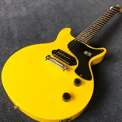 Новое поступление Горячая распродажа! Studio электрогитара желтый цвет One Piece мост Пикап реального Guitarra фото высокое качество