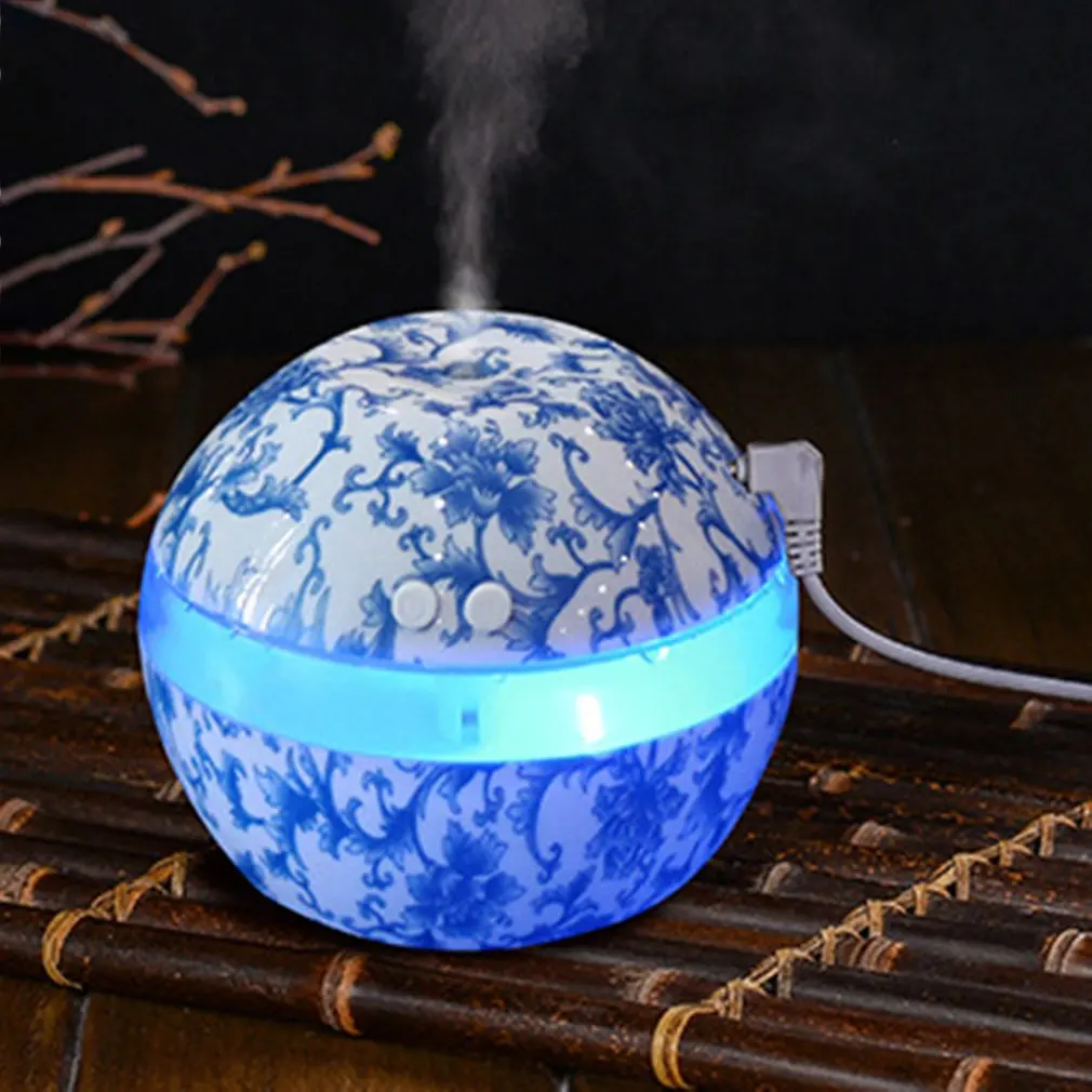 300ML Porcelain Ultrasonic Humidifier Air Mist Maker Humidifier Aroma